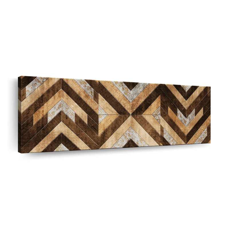 " Patterned Chevron Tiles " by Lulu, 14" H x 42" W x 1.25" D