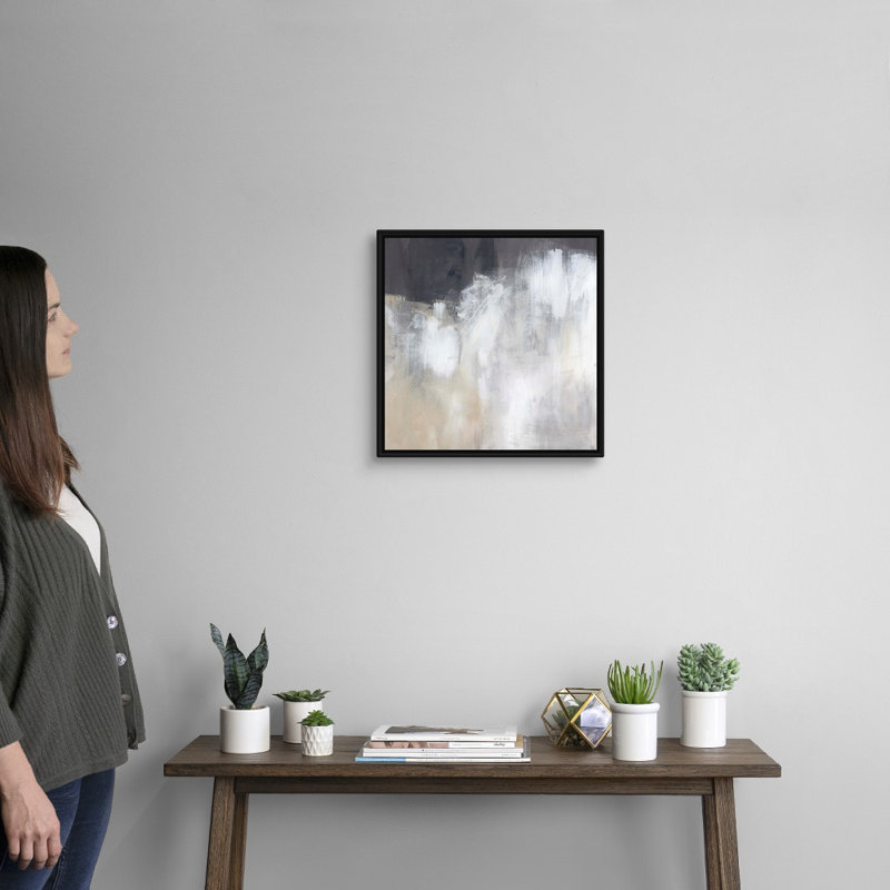 Neutral Abstract II par Jennifer Paxton Parker - reproduction d'art sur toile, H 18 po x l 18 po, Noir