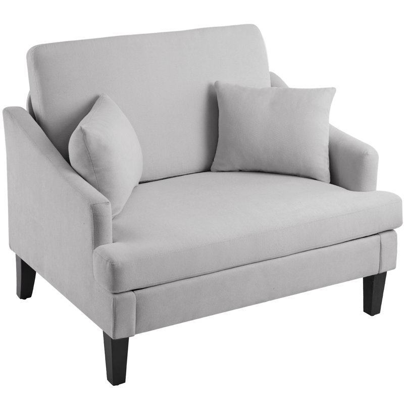  Fauteuil d'appoint surdimensionné 41 "pour salon, chambre à coucher, Gris clair