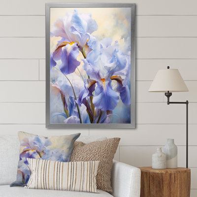 " Pink Purple Irises Romantic Impression V "