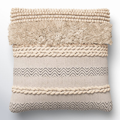 Venora Striped Cotton Throw Pillow