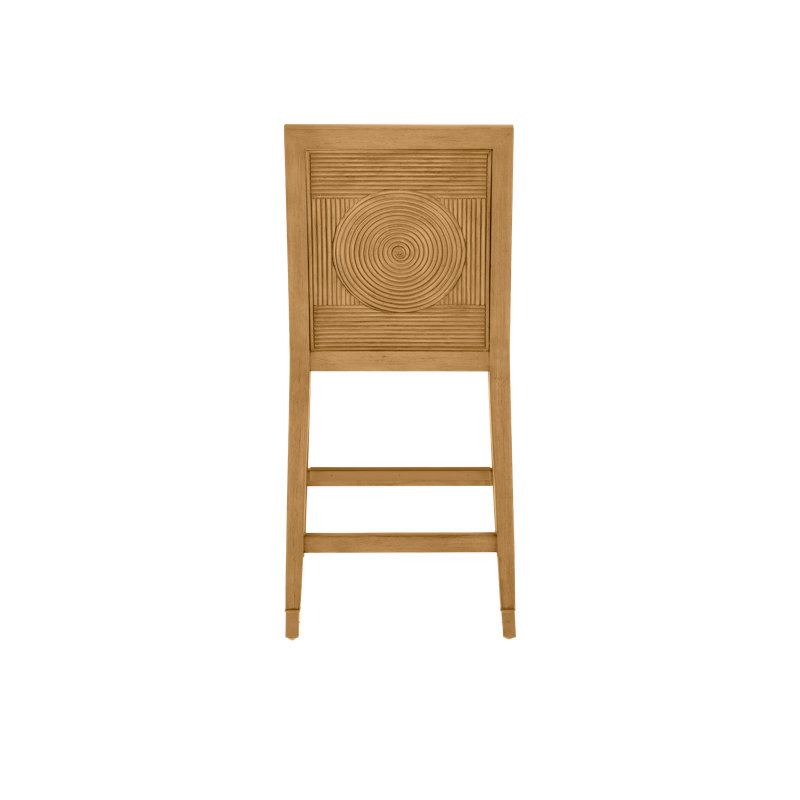 Santos Bar Stool, Barrett Dusk, Beige/Sea Sand/Satin Brass, Counter Stool (26" Seat Height)