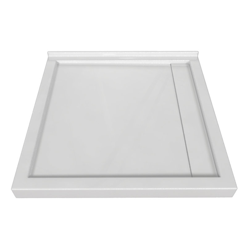 Signature 48'' W 48'' D Square Triple Shower Base, Right