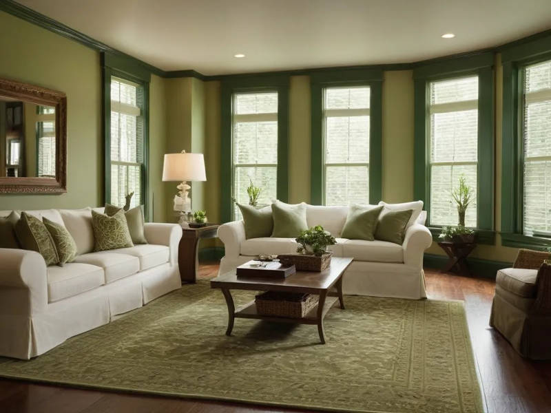 Alfio Trace 101 Area Rug In Ivory / Green