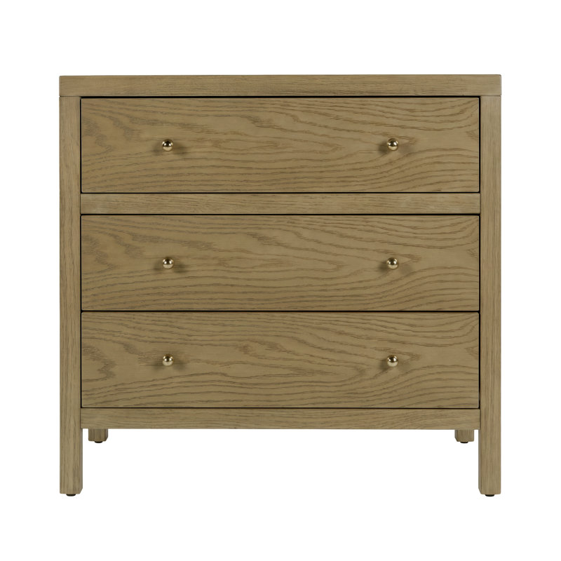 Nora 3-Drawer Chest, Light Oak