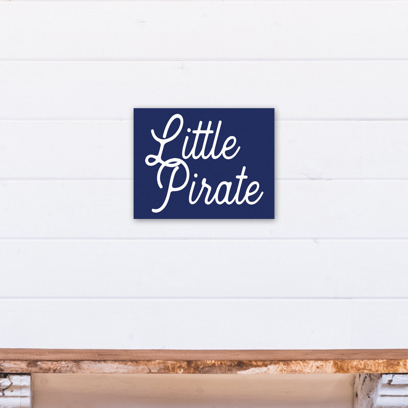 Art sur toile little pirate Briggs, Bleu marine, H 11 po x l 14 po x P 1,25 po