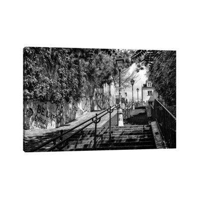 Black Montmartre Series - La Butte Montmartre by Philippe Hugonnard - Wrapped Canvas Photograph