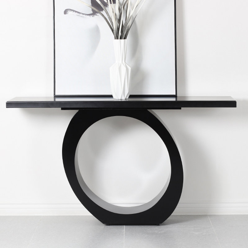Console simple et moderne, H 33,5 po x l 59 po x P 15,7 po, Noir