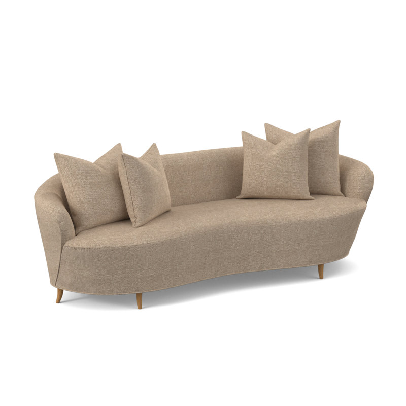 Boomerang Sofa, Amber, Filigree Ivory 100% Polyester