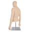 Mannequin mâle avec support en métal, tête de mannequin ajustable en plastique, pour les magasins de vêtements au détail (peau)