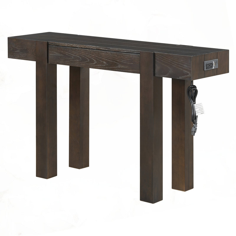 Console rustique avec tiroir caché, Espresso