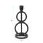 Bougeoir en aluminium double cercle noir Arman