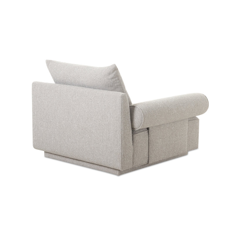 ROSELLO SLIPPER CHAIR, Novax White Boucle, 30" H x 41.25" W x 37.75" D, Yes