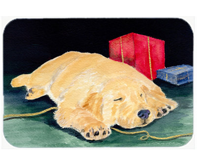 East Urban Home Golden Retriever Glass Cutting Board