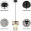 Luminaire suspendu doré et cristal-742993984