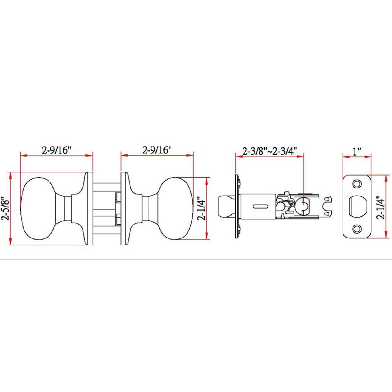 Cambridge Passage Door Knob, Satin Nickel
