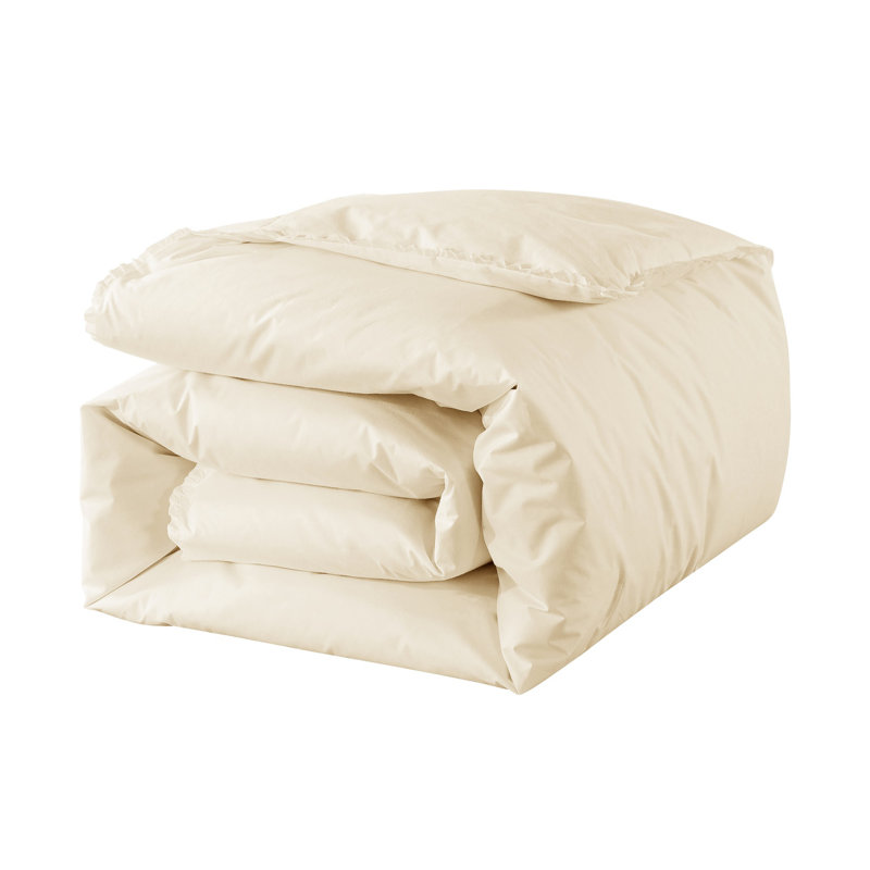 Édredon en duvet à volants, Très grand, Ivoire / crème