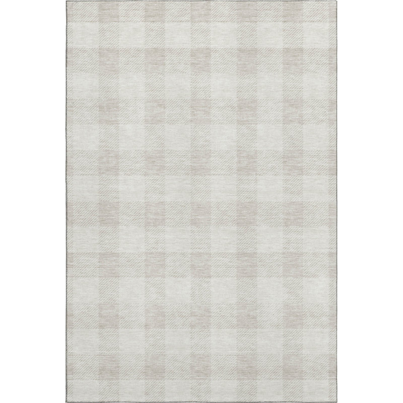 Premium Machine Washable Prisco Ivory Rug, Rectangle 8' x 10'