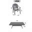 Ensemble de 7 pièces de mobilier de patio en aluminium coulé avec coussins