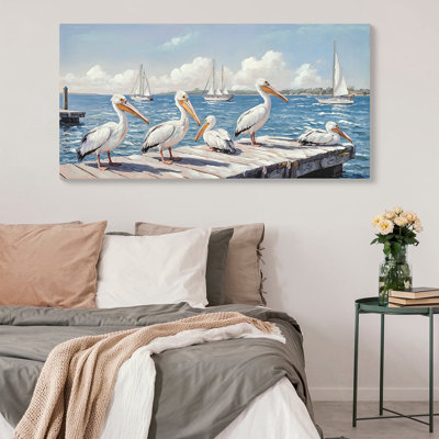 Grandes images de toile de mouette océanique