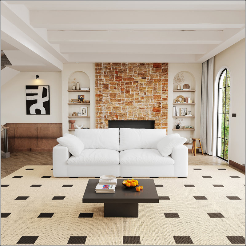 Canapés modulaires modulaires rembourrés 80 po