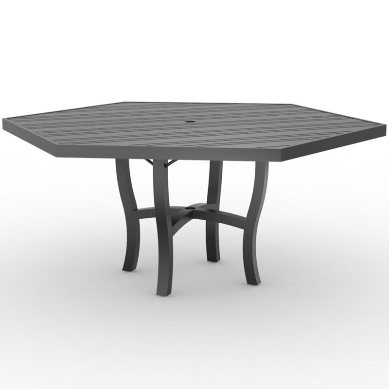 Table de parasol hexagonale, Graphite