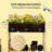 Elevated Garden Bed, Wood Raised Planter Box With Lockable Wheels, Bottom Shelf-1110784326