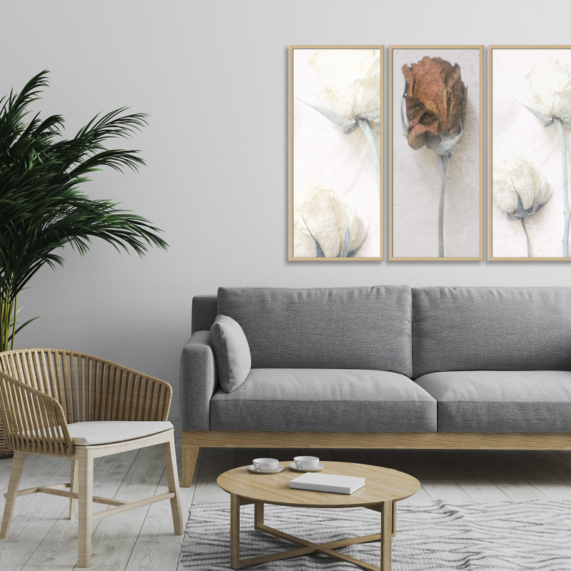 Nature Inspired Memories of Modest Emotion by  - 3 Piece Picture Frame Photograph Set on Paper, 24" H x 36" W