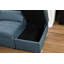 Canapé modulaire en U de 128 po avec repose-pieds et canapé modulaire réversible 7 places avec siège de rangement, ensembles de canapés de salon avec repose-tête réglable, bleu