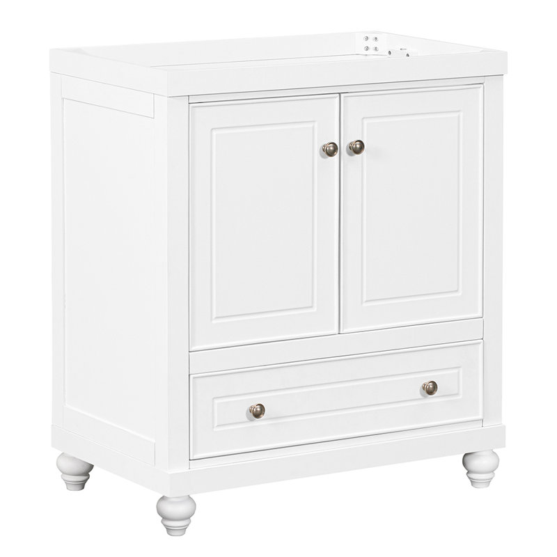Meuble-lavabo de salle de bain sans base de lavabo avec portes et tiroir