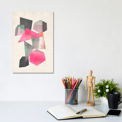Collaged Shapes I by Jennifer Goldberger - Wrapped Canvas Painting