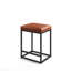 Tabouret de comptoir de cuisine moderne brun 24 po avec repose-pieds et similicuir Borough-72244469-115273439-55602656