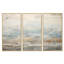 «Beige Blue Ocean Storm», ensemble d'art mural formes abstraites-112014331-107767154