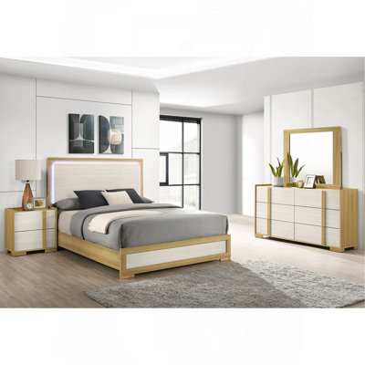 Ensemble de chambre avec grand lit 4 pièces Lincoln Natural