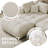 Modular Sectional Sofa Couch, Oversized Free Combination Deep Seat Sofa, Cushion Covers Removable & Washable, Fabric, Down Filled-468474395