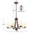 6-light Chandelier Oil Rubbed Bronze Pendant Light Fixture With Frosted Glass, Ceiling Lighting Hanging Lamp For Dining Room Living Room Bedroom-1295486793
