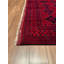 Tapis en laine et coton rouge noué à la main Original