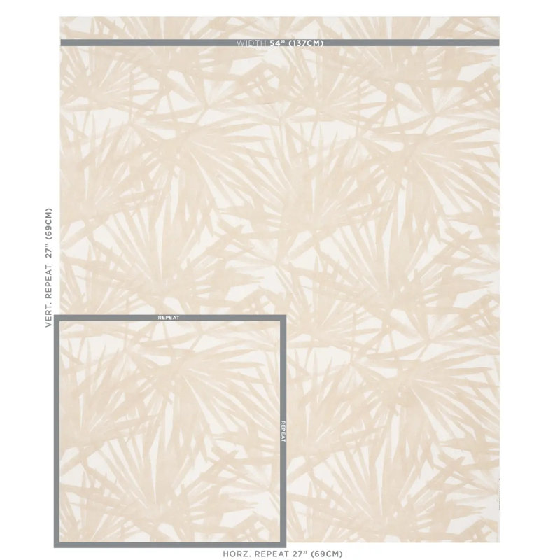 Tissu en lin Sunlit Palm, Sable