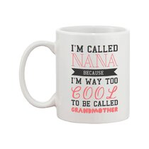 Mamaw Cause I'm Way Too Cool To Be Called Grandma Red Plaid Funny Mother's  Day Front & Back Coffee Mug