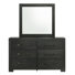 Ensemble commode et miroir noir