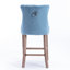 Velours bleu avec tiroirs faits à la main, pieds en bois, assise confortable, 2 coussins,-842020842-842020841
