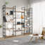 Gerolf 165cm H x 176cm W Metal Library Bookcase