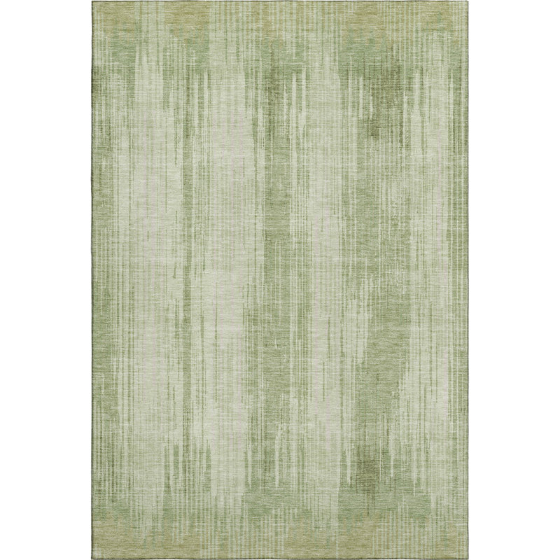 Premium Machine Washable Prisco Aloe Rug, Rectangle 2'6" x 3'10"
