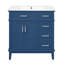 Bathroom Vanity with Ceramic Sink, Modern Storage Cabinet with Soft-Close Doors, Deep Drawer & Standard Drawer, Stylish Bath Vanity for Small Bathrooms-937574173