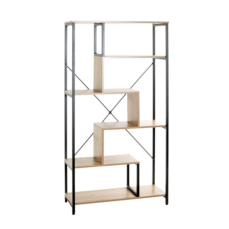 Arago 163cm H x 84cm W Steel Geometric Bookcase