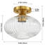 Glass Semi Flush Mount
