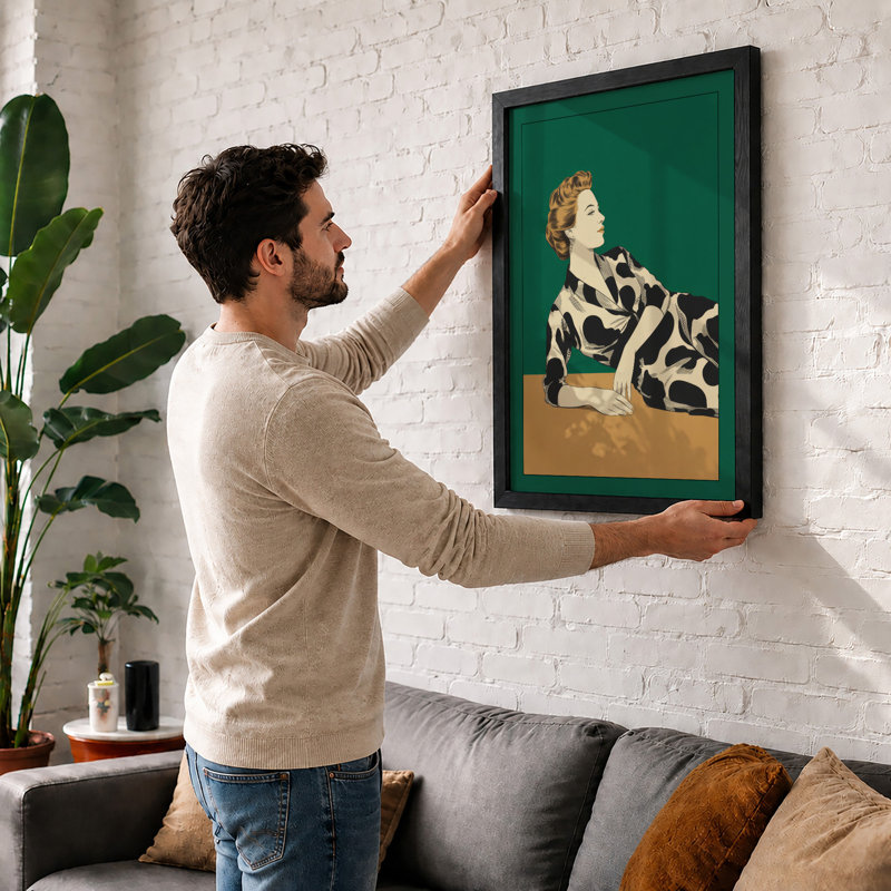 Repose In Geometry Art Deco - Print, Unframed, A1 - 84.1 x 59.4 cm