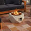 28" Hexagon Terrazzo Propane Gas Fire Pit With Stainless Steel Burner & Lava Rocks
