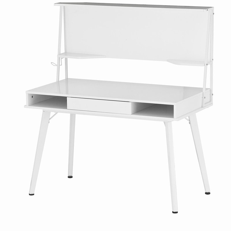 Bureau d'ordinateur avec rangement blanc magnétique effaçable à sec Techni Mobile