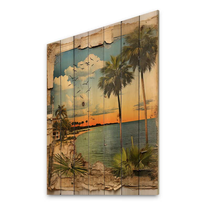 Alix - Impression sur bois de paysages sur bois de pin naturel, H 40 po x l 30 po